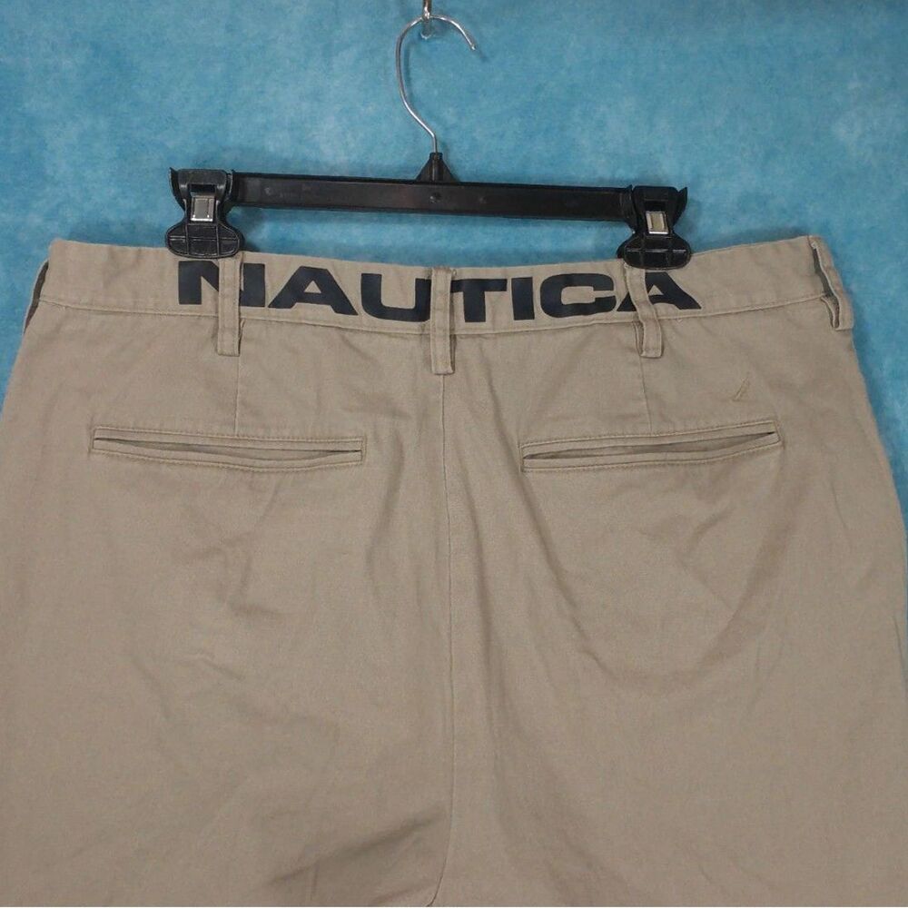 Nautica The Deck Short Classic Fit Men's Flat Front Shorts, Tan, Size 36 - Picture 4 of 7